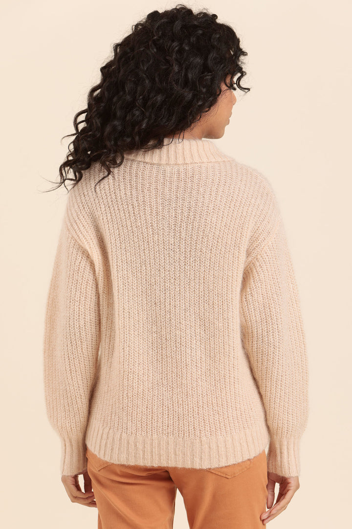 Mat de Misaine Cardigan Champagne Chunky Knit Tiga Card-545 U629 - Shirley Allum Boutique