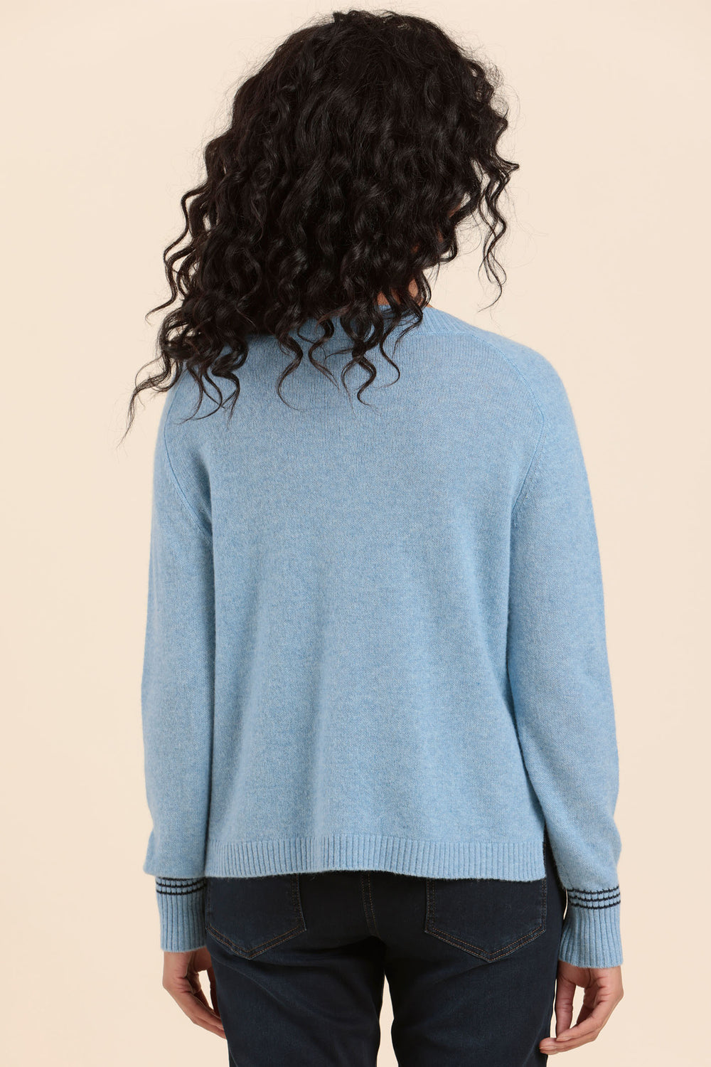 Mat De Misaine Jumper V-Neck Blue Chine Islande Torino-500 CH291 - Shirley Allum Boutique