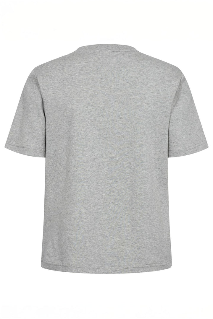 Numph T-Shirt Nufira Medium Grey Melange 705367 0517 - Shirley Allum Boutique