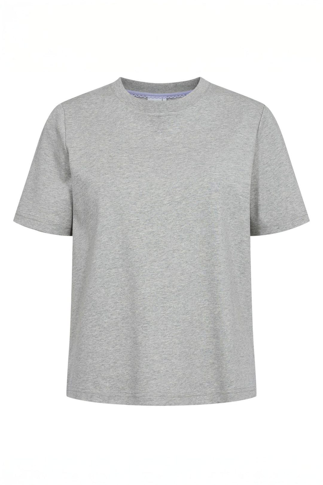 Numph T-Shirt Nufira Medium Grey Melange 705367 0517 - Shirley Allum Boutique