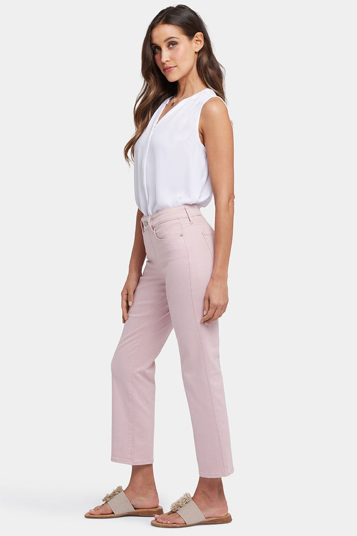 NYDJ Marilyn Straight Jeans Ankle Pale Mauve MFOSMA2512 2024513 - Shirley Allum Boutique