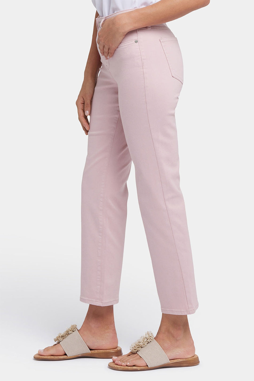 NYDJ Marilyn Straight Jeans Ankle Pale Mauve MFOSMA2512 2024513 - Shirley Allum Boutique