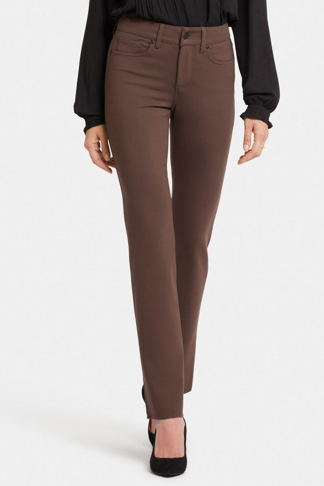 NYDJ Trousers Marilyn Straight Coffee Bean MCPPMS2299 - Shirley Allum Boutique