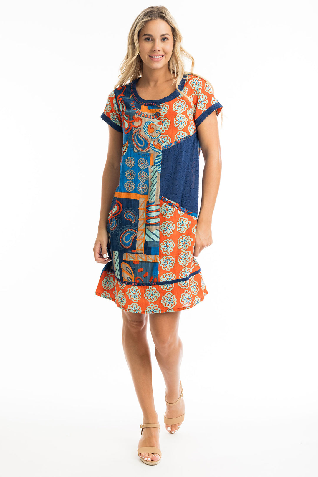 Orientique Dress Camps Bay Patch Print 30004 - Shirley Allum Boutique