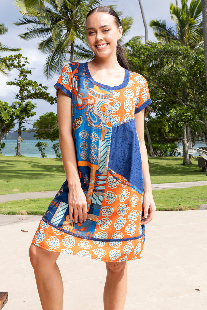 Orientique Dress Camps Bay Patch Print 30004 - Shirley Allum Boutique