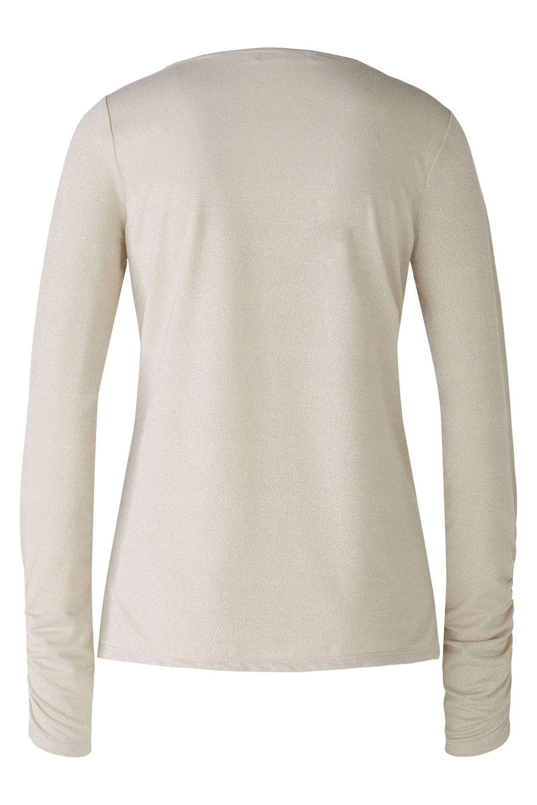 Oui Top Long Sleeve Light Beige Melange 89860 7065 - Shirley Allum Boutique