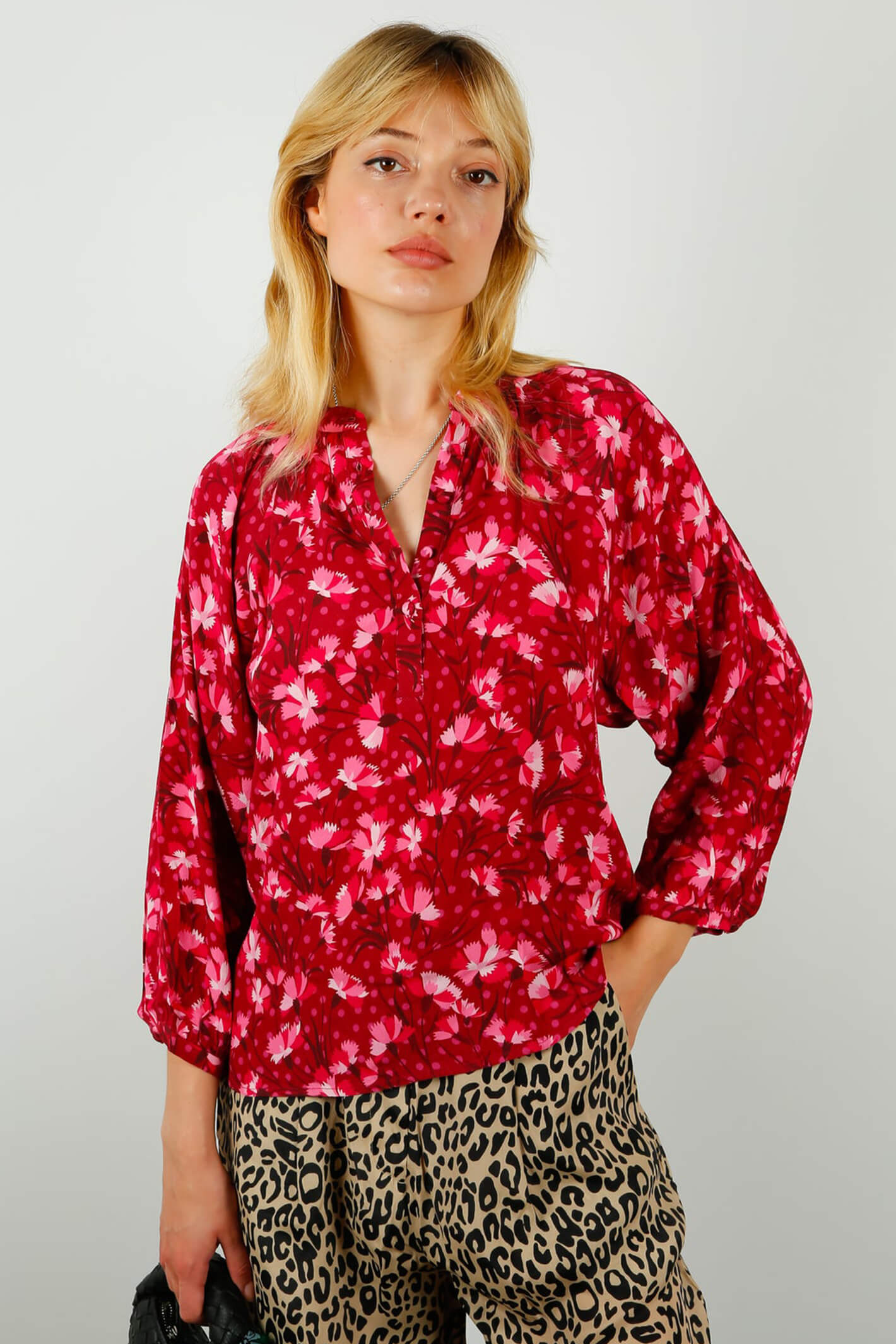 Primrose Park Zion Pink Carnation Print 01 Top - Shirley Allum Boutique