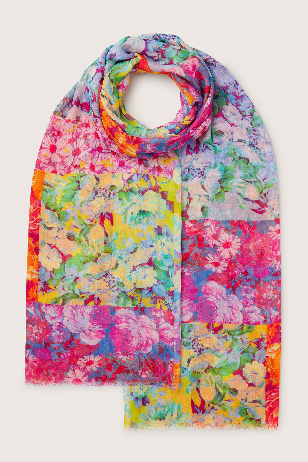 Sahara AHA5801-FOPF Pink Multi Pop Art Floral Scarf - Shirley Allum Boutique