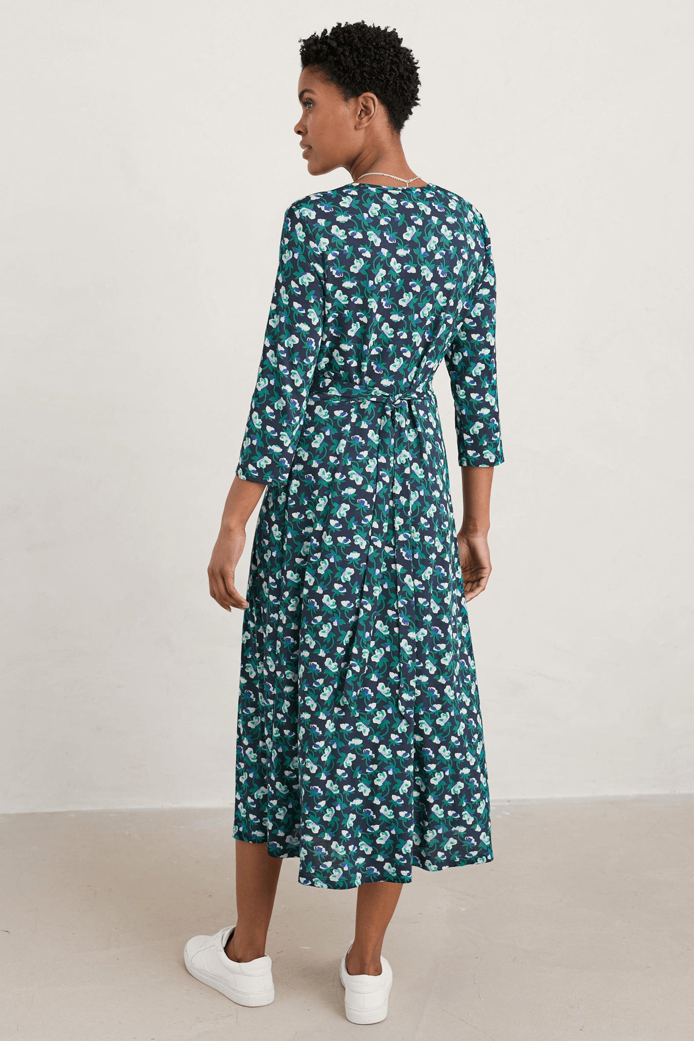 Seasalt 3/4 Carwynnen Green Hellebore Collage Studio Dress – Shirley Allum