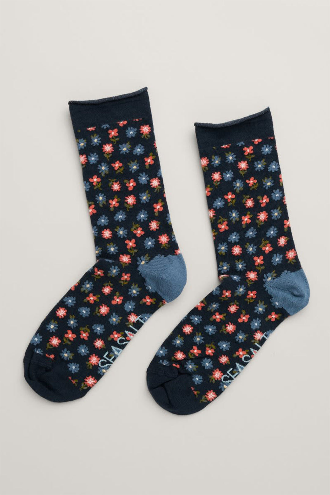 Seasalt Arty Socks Botanical Ditsy Light Squid Navy AC34099-32779 - Shirley Allum Boutique