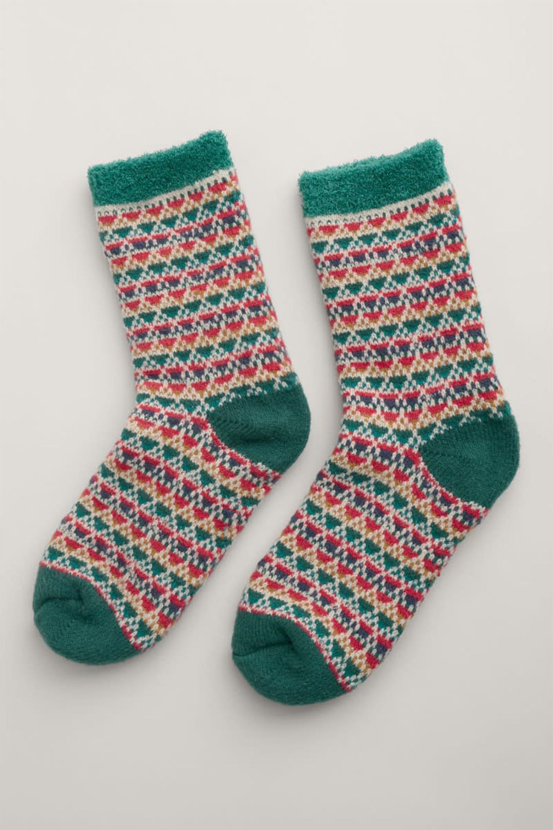 Seasalt Cabin Socks Hemmick Dark Jade Green B-AC31034-34267 - Shirley Allum Boutique