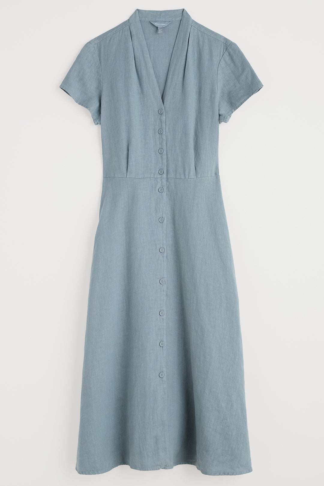 Seasalt Carved Wood Linen Shirt Dress Hail Blue WM18787R - Shirley Allum Boutique