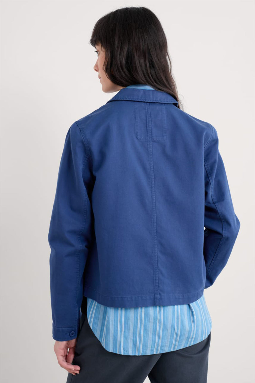 Seasalt Coombe Lane Jacket Regular Washed Marine B-WM23003-8998 - Shirley Allum Boutique