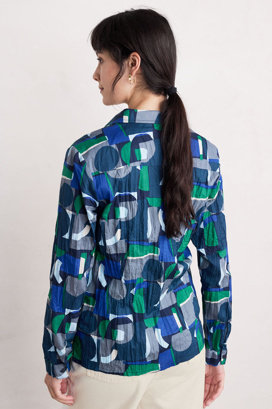 Seasalt Larissa Shirt Zennor Abstract Maritime Blue B-WM23525-34875 - Shirley Allum Boutique