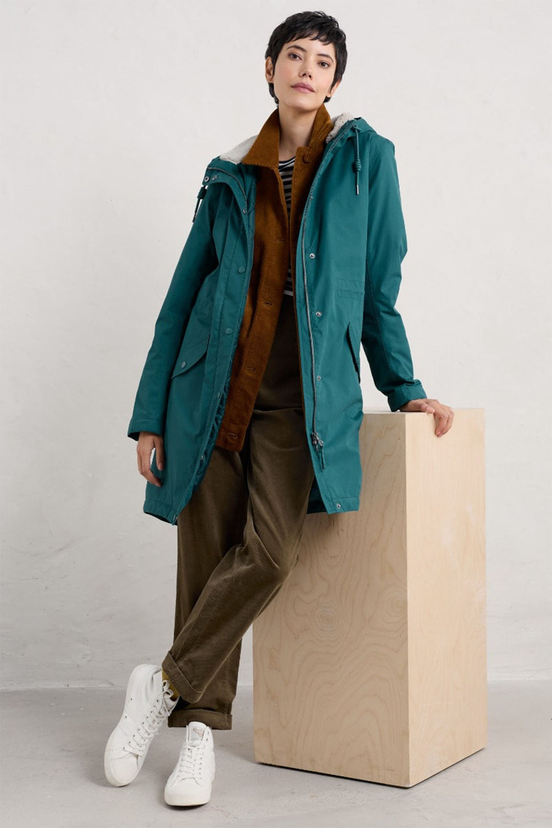 Seasalt Plant Hunter 2 Gust Blue Waterproof Parka Coat - Shirley Allum Boutique