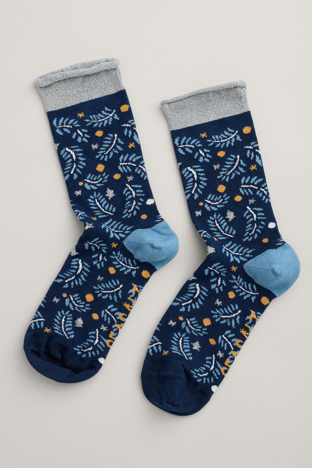 Seasalt Snowy Scenes Socks Star Gazing Maritime Navy B-AC18444-32800 - Shirley Allum Boutique