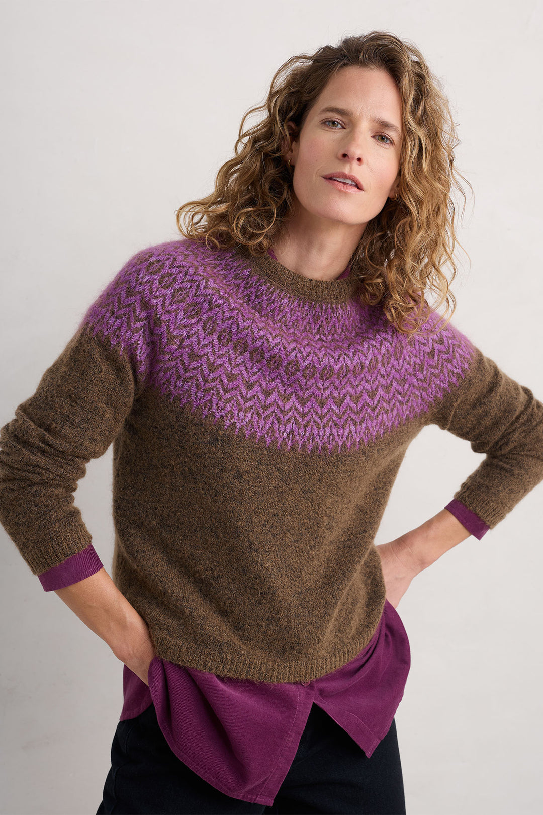 Seasalt Spruce Frost Jumper Mohair Hellebore Gully Wild Orchid - Shirley Allum Boutique