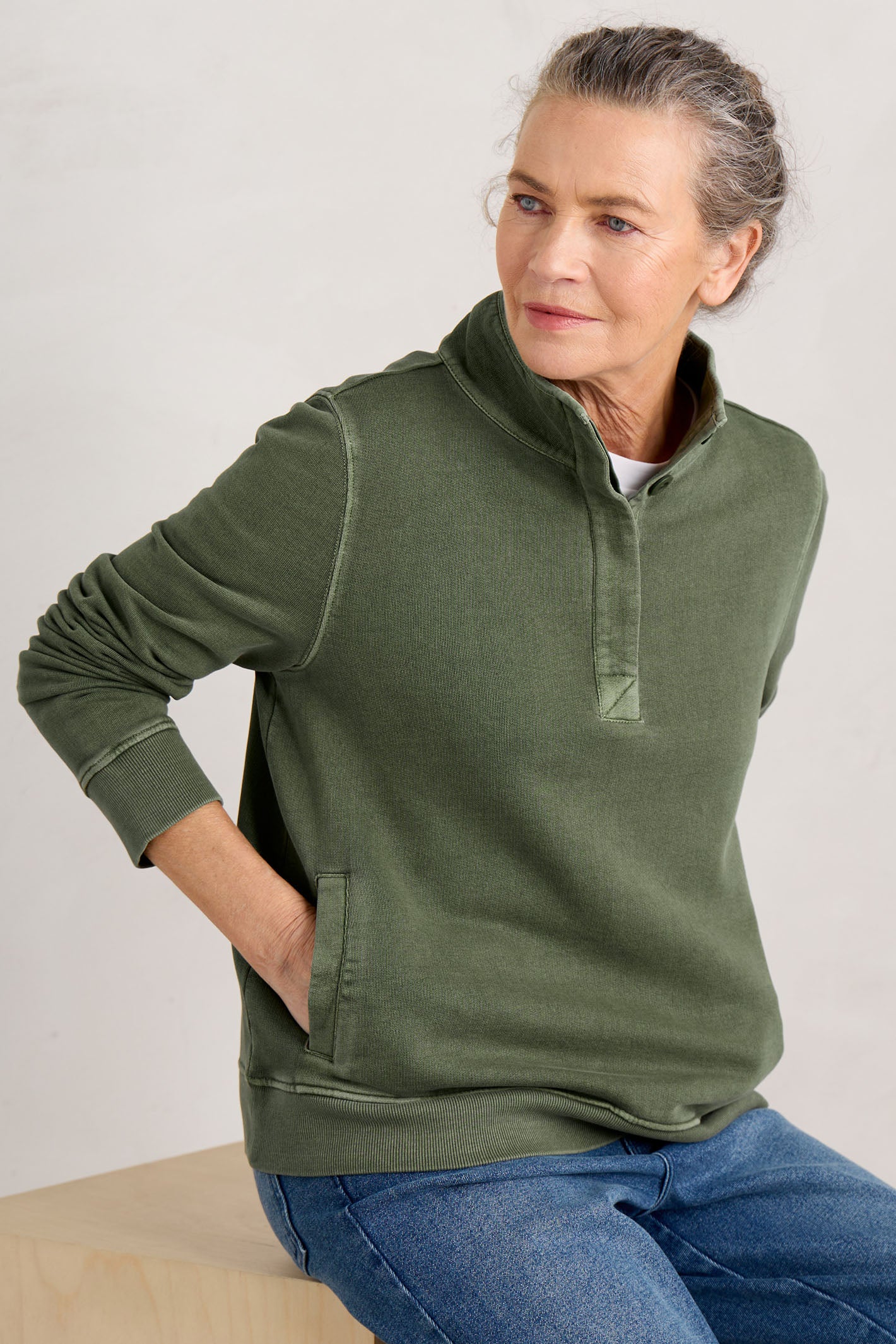 Seasalt WM33737 Green Shank Heath Sweatshirt