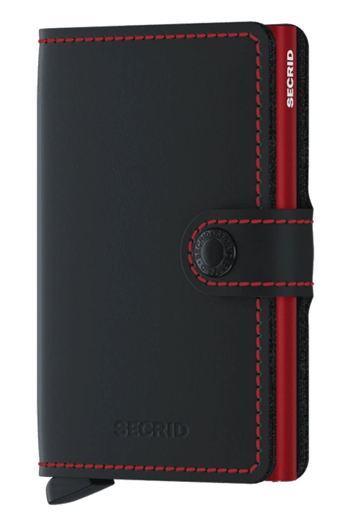 Secrid Miniwallet Matte Black & Red - Shirley Allum Boutique