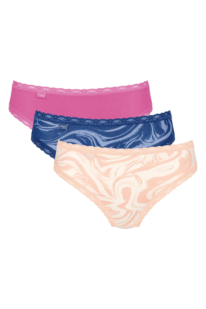 Sloggi 10198237 V004 247 Weekend 3-Pack Multiple Colours 4 Tai Brief - Shirley Allum Boutique