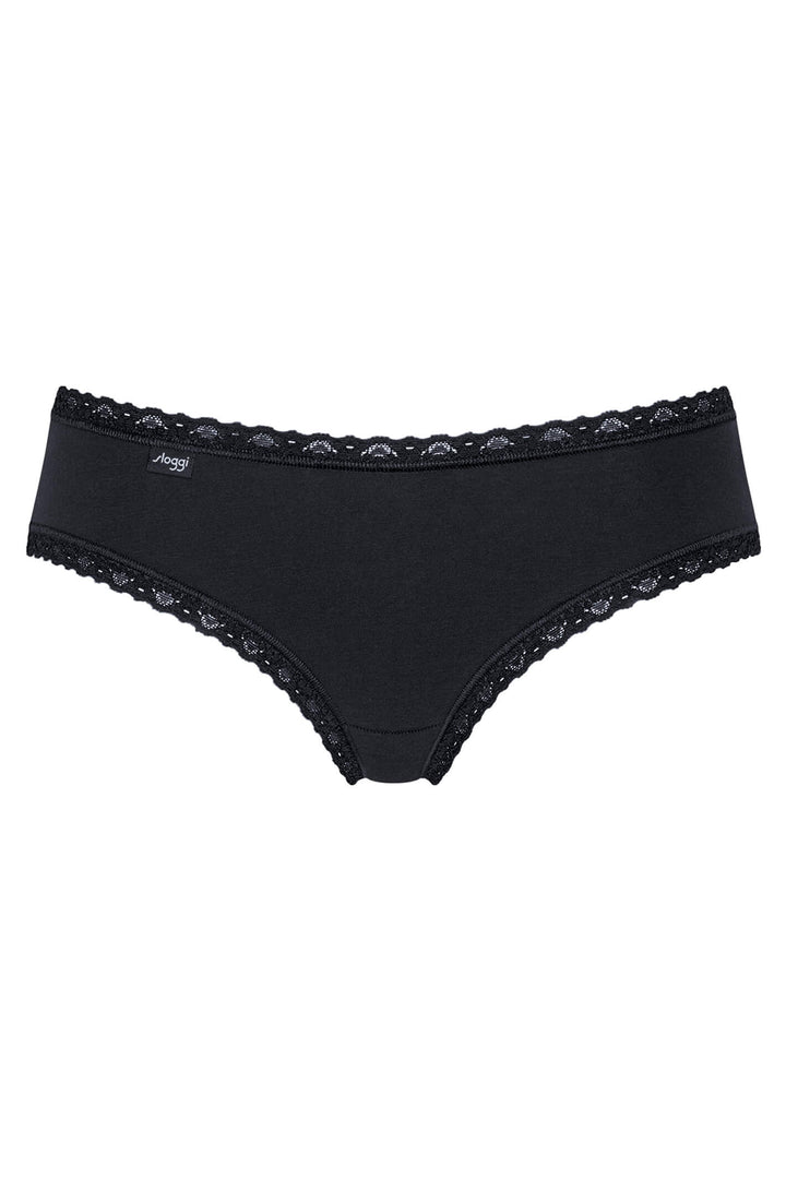 Sloggi 10198269 M014 247 Weekend Black Mix 3 Pack Hipster Brief - Shirley Allum Boutique