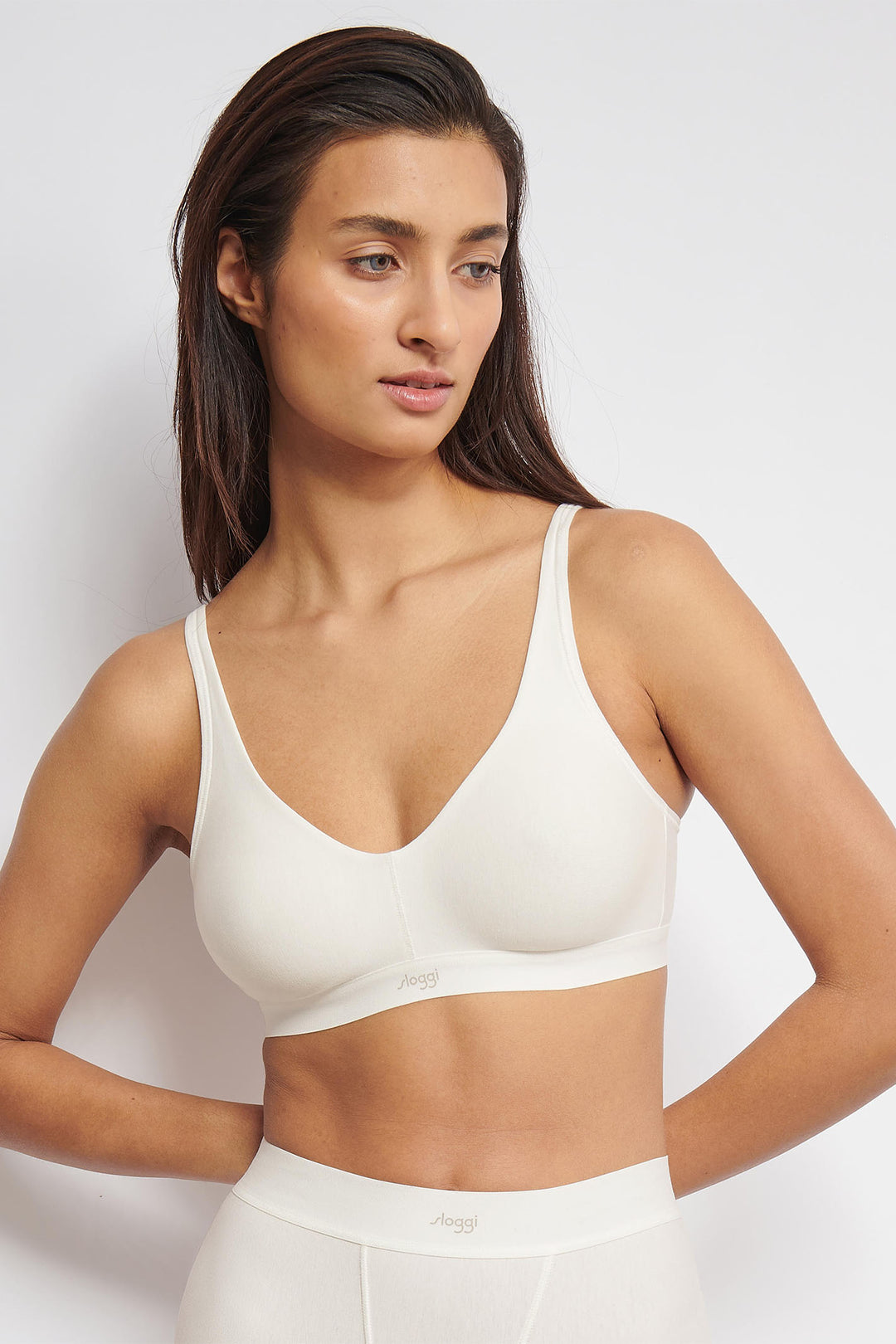 Sloggi Ever Ease Soft Bra Silk White 10219673 00GZ - Shirley Allum Boutique