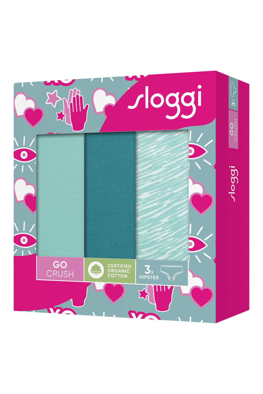 Sloggi Go Crush Hipster Multiple Colours 3 Pack 10219671 V007 - Shirley Allum Boutique