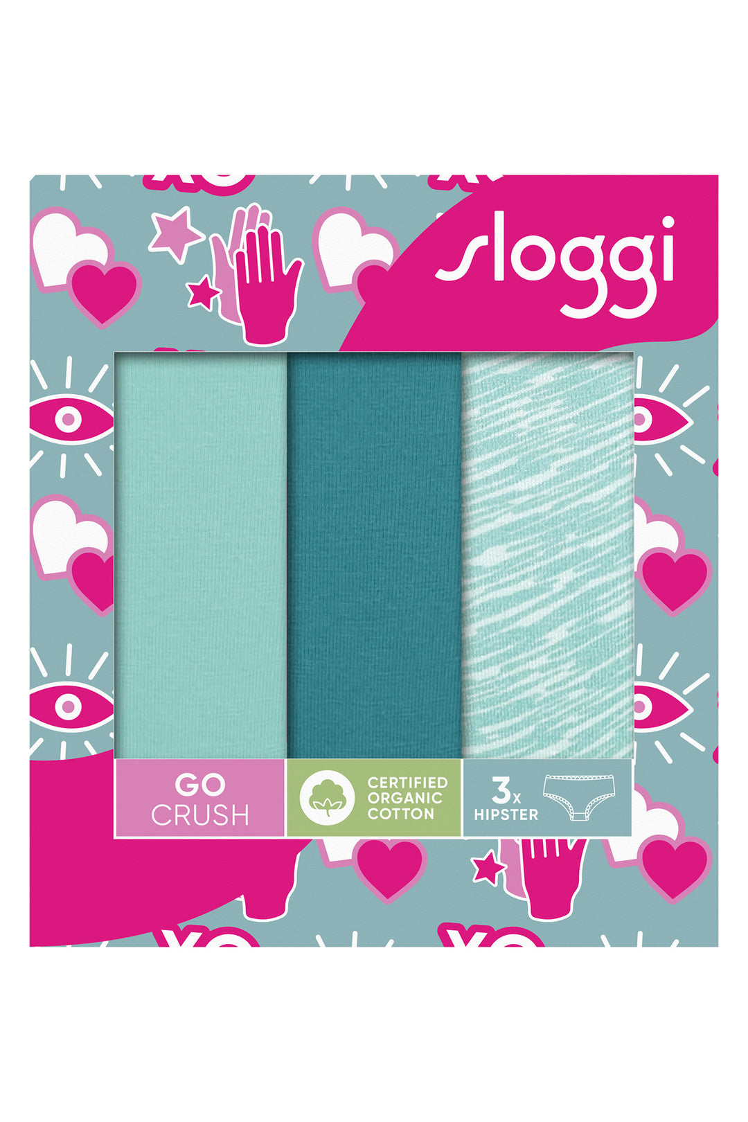 Sloggi Go Crush Hipster Multiple Colours 3 Pack 10219671 V007 - Shirley Allum Boutique