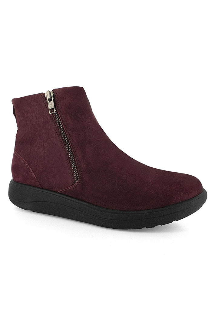 Strive Bamford II Boots Plum Zip Up Leather - Shirley Allum Boutique