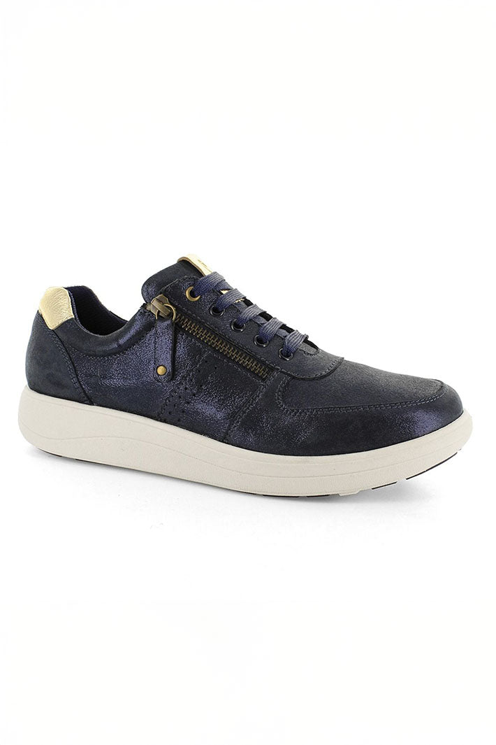 Strive Madison Trainer Navy Leather Sparkle - Shirley Allum Boutique