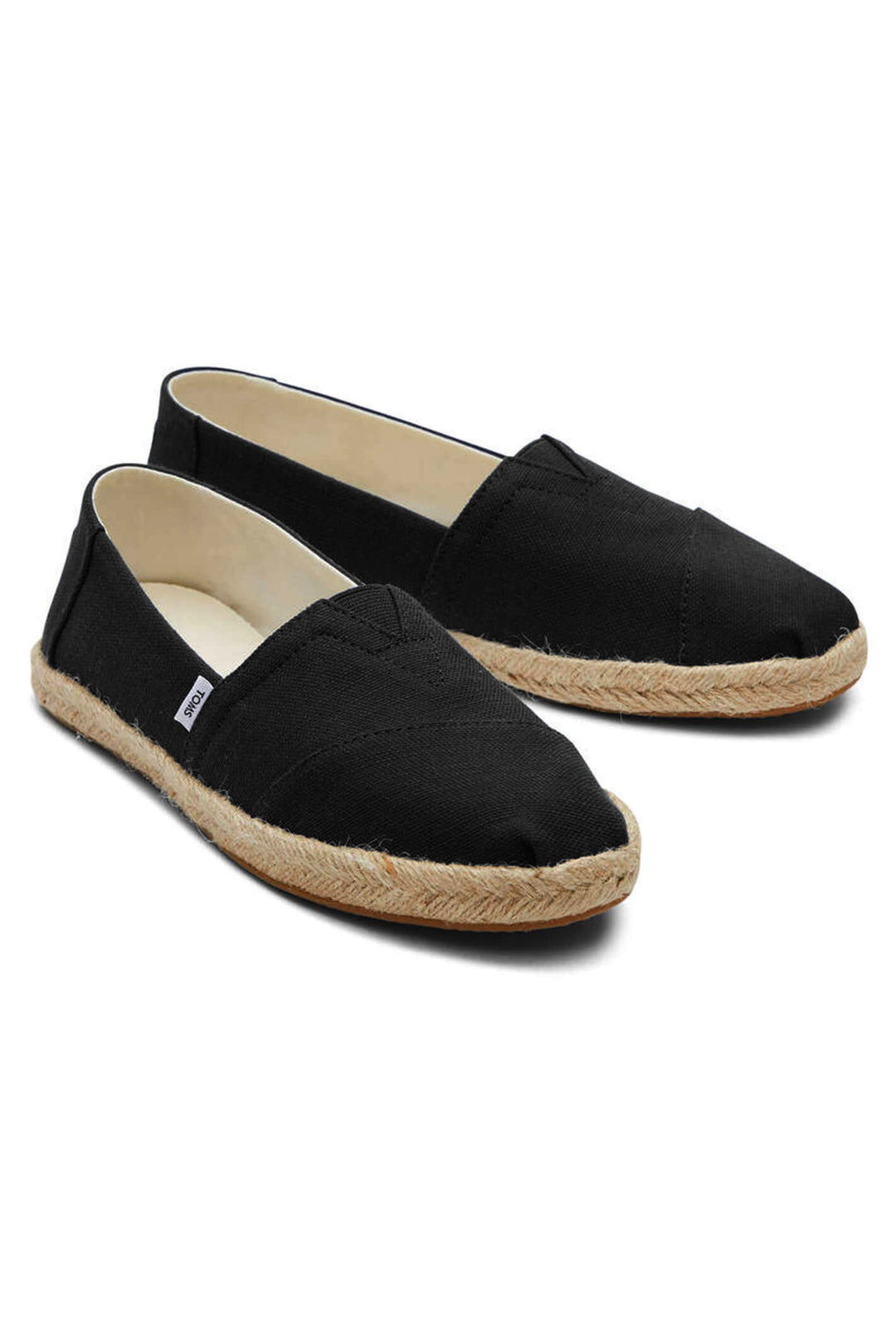 Toms Alpargata 10019670 Black Recycled Cotton Rope Espadrille - Shirley Allum Boutique