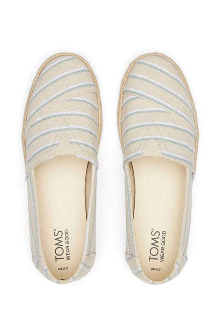 Toms Alpargata Rope 2.0 10020703 Fog Woven Stripes Espadrille - Shirley Allum Boutique