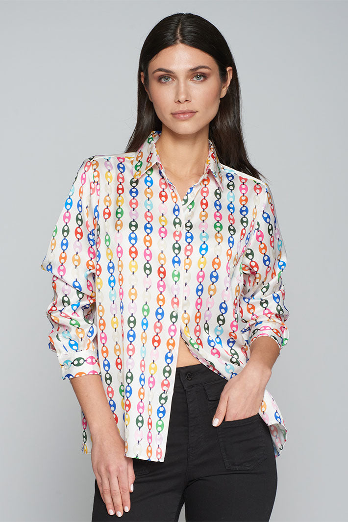 Vilagallo Calabrote Shirt Multicolour CMIR14W063 31704 - Shirley Allum Boutique