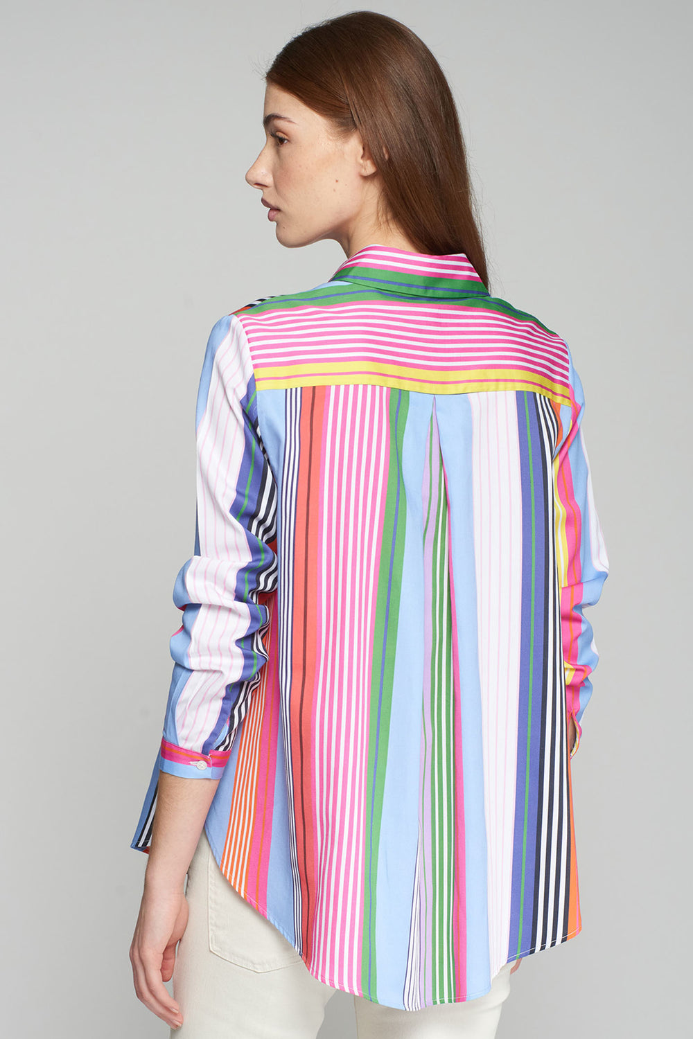 Vilagallo Shirt Multicolour Vertical Stripe 31794 - Shirley Allum Boutique