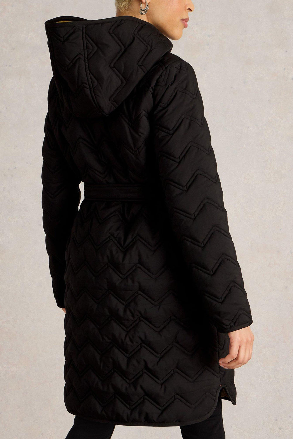 White Stuff Arlet Quilted Coat Pure Black 441410 - Shirley Allum Boutique