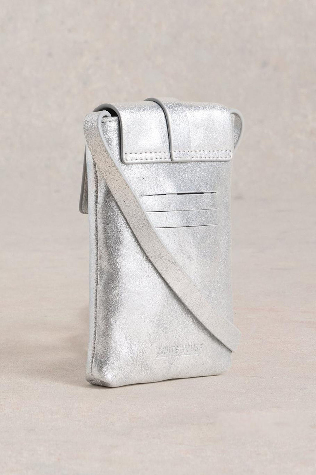 White Stuff Phone Bag Clara Buckle Leather 439441 F3F3F3 - Shirley Allum Boutique