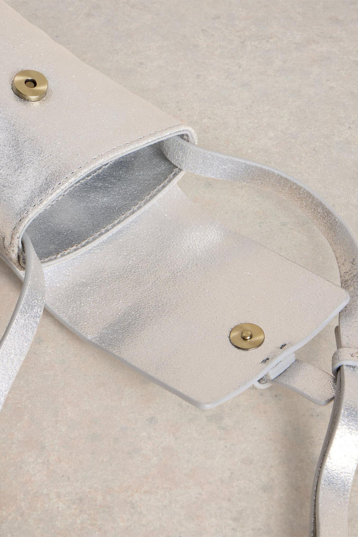 White Stuff Phone Bag Clara Buckle Leather 439441 F3F3F3 - Shirley Allum Boutique