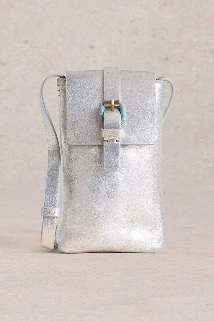 White Stuff Phone Bag Clara Buckle Leather 439441 F3F3F3 - Shirley Allum Boutique