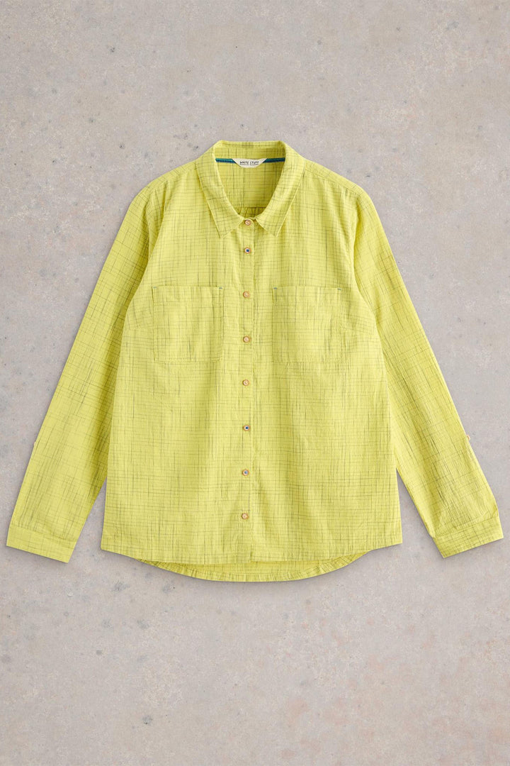 White Stuff Shirt Sophie Organic Cotton Yellow Multi 442783 FAD148 - Shirley Allum Boutique