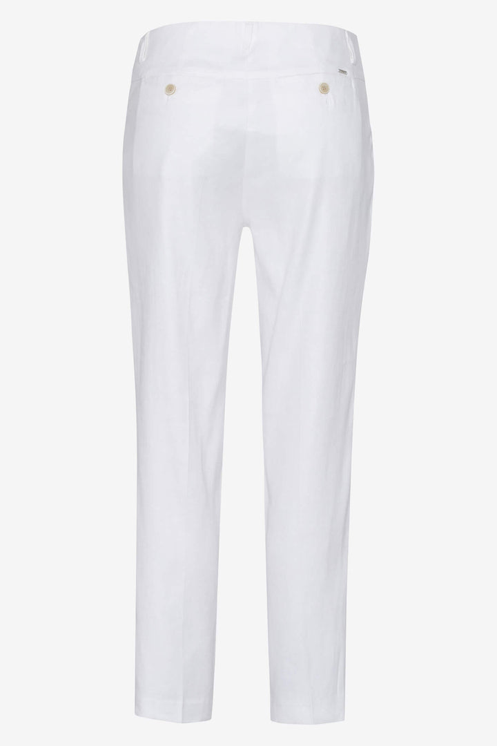 Brax 72-2258 98 Off-White Maron Flat Front 7-8 Length Trouser - Shirley Allum Boutique