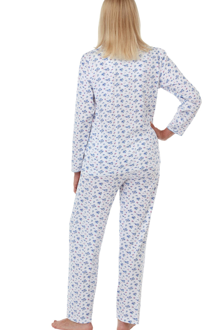 Marlon MA18016 Blue Sara Cotton Revere Collar Pyjama - Shirley Allum Boutique