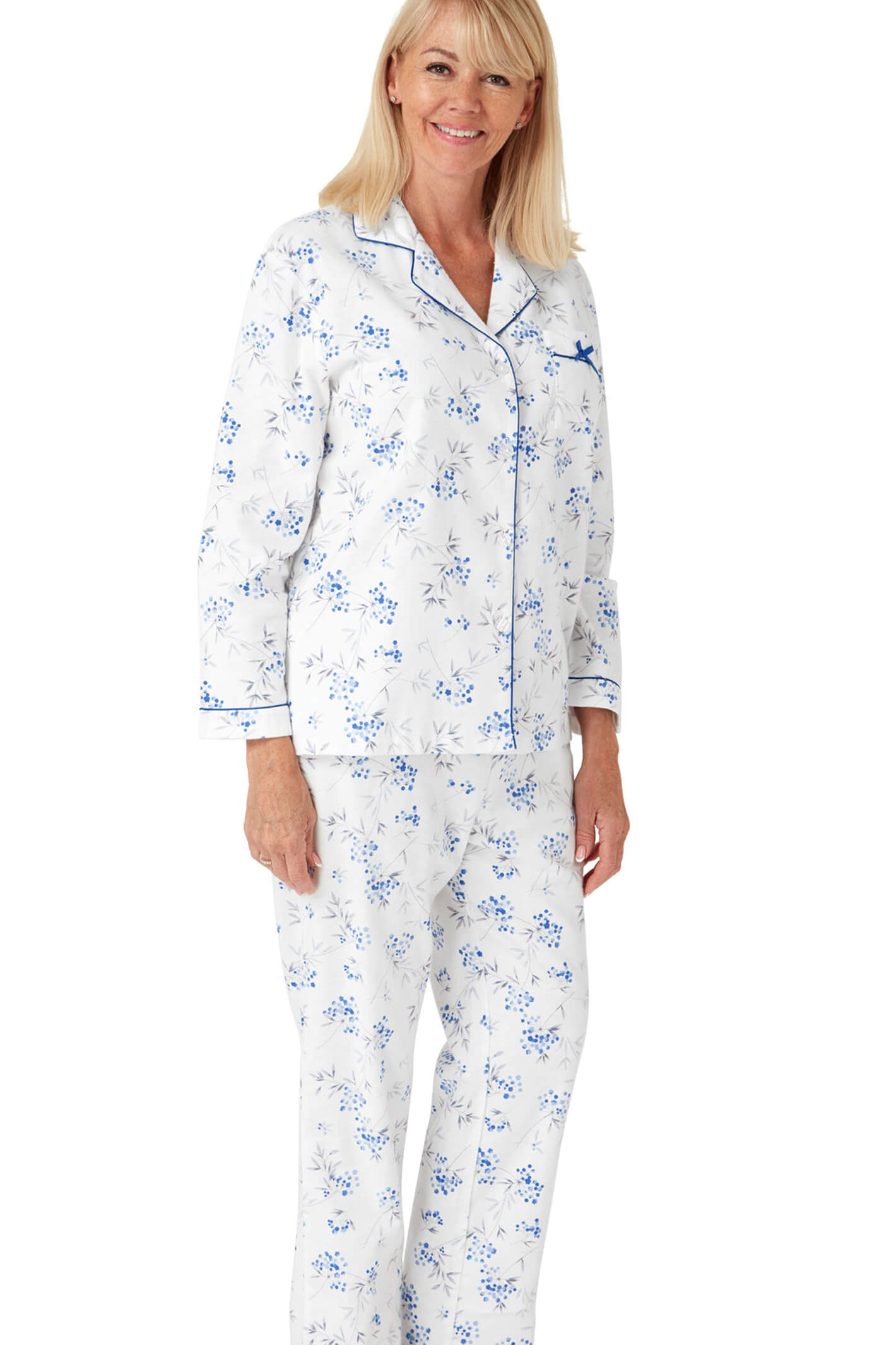 Marlon Ma33601 Tilly Winceyette Blue Pyjamas | Shirley Allum – Shirley ...