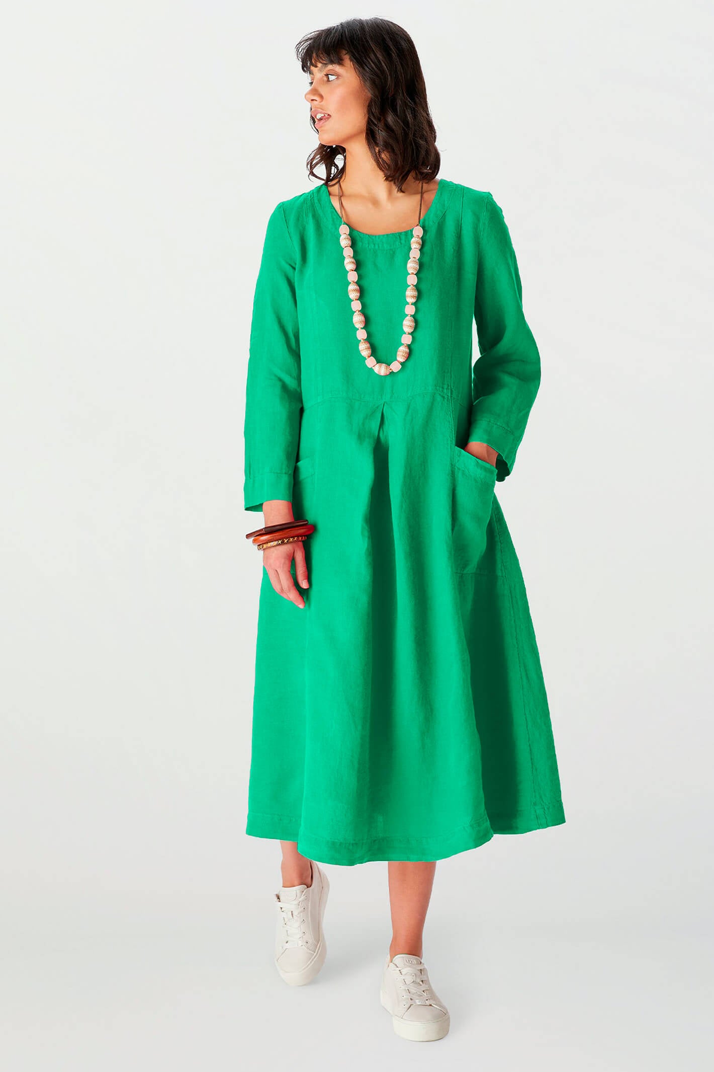 Linen shop pocket dress