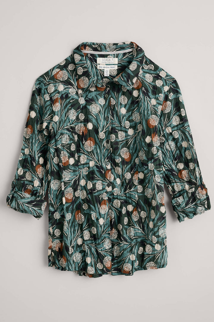 Seasalt Larissa Coast Thistle Pine Green Needle Shirt - Shirley Allum Boutique