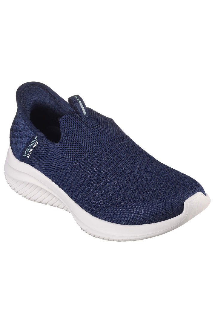 Sketchers Slip-Ins Ultra Flex 3.0-Smooth Step Navy Trainer - Shirley Allum Boutique