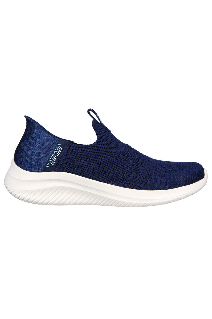 Sketchers Slip-Ins Ultra Flex 3.0-Smooth Step Navy Trainer - Shirley Allum Boutique