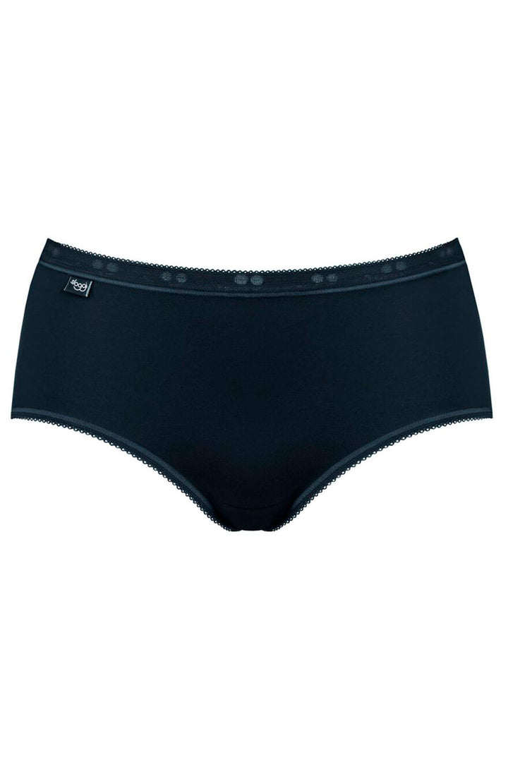 Sloggi Basic+ 3-Pack Midi Briefs Black 10007657 0003 - Shirley Allum Boutique