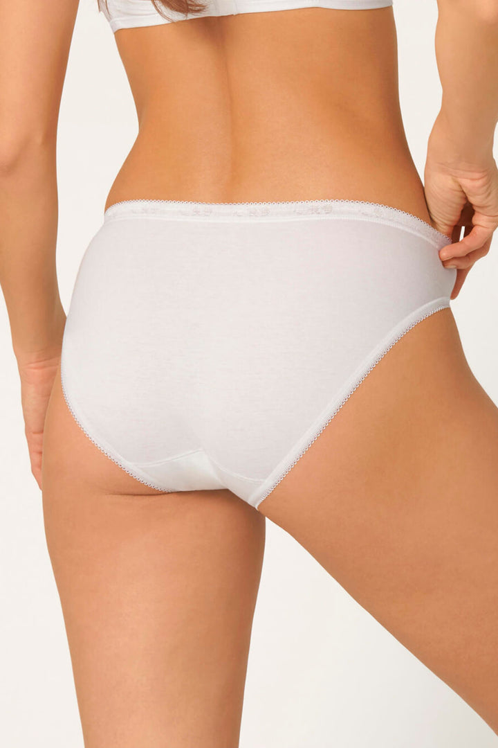 Sloggi Basic+ 3+1 Pack Tai White Cotton Briefs 10068838 0003 - Shirley Allum Boutique