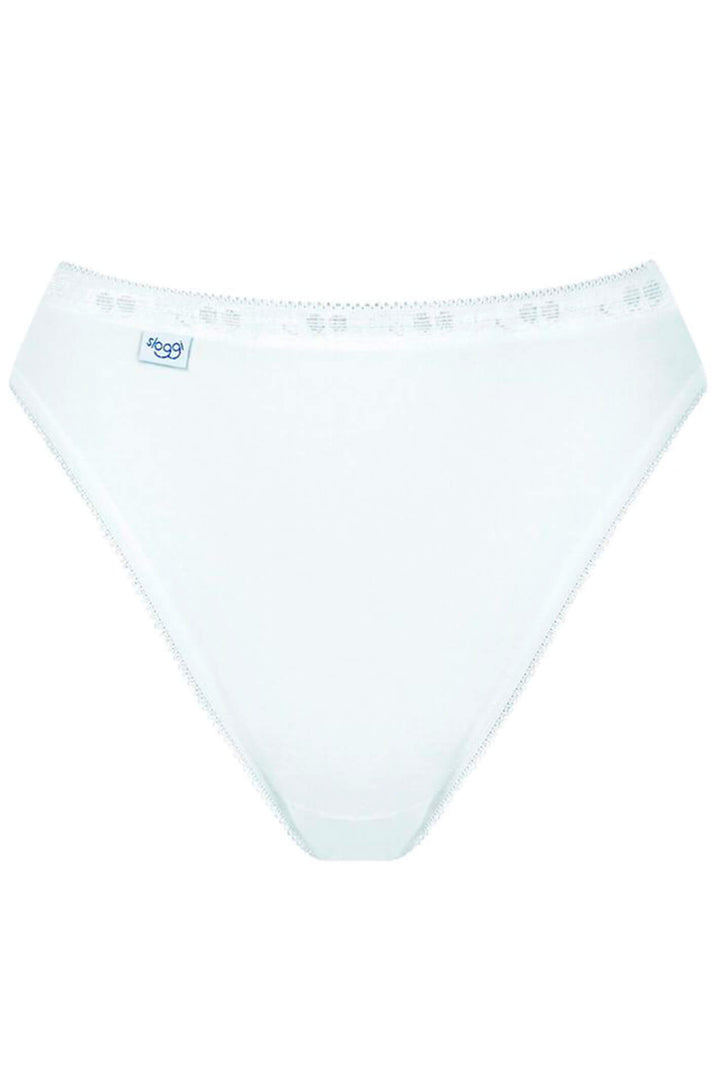 Sloggi Basic+ 3+1 Pack Tai White Cotton Briefs 10068838 0003 - Shirley Allum Boutique