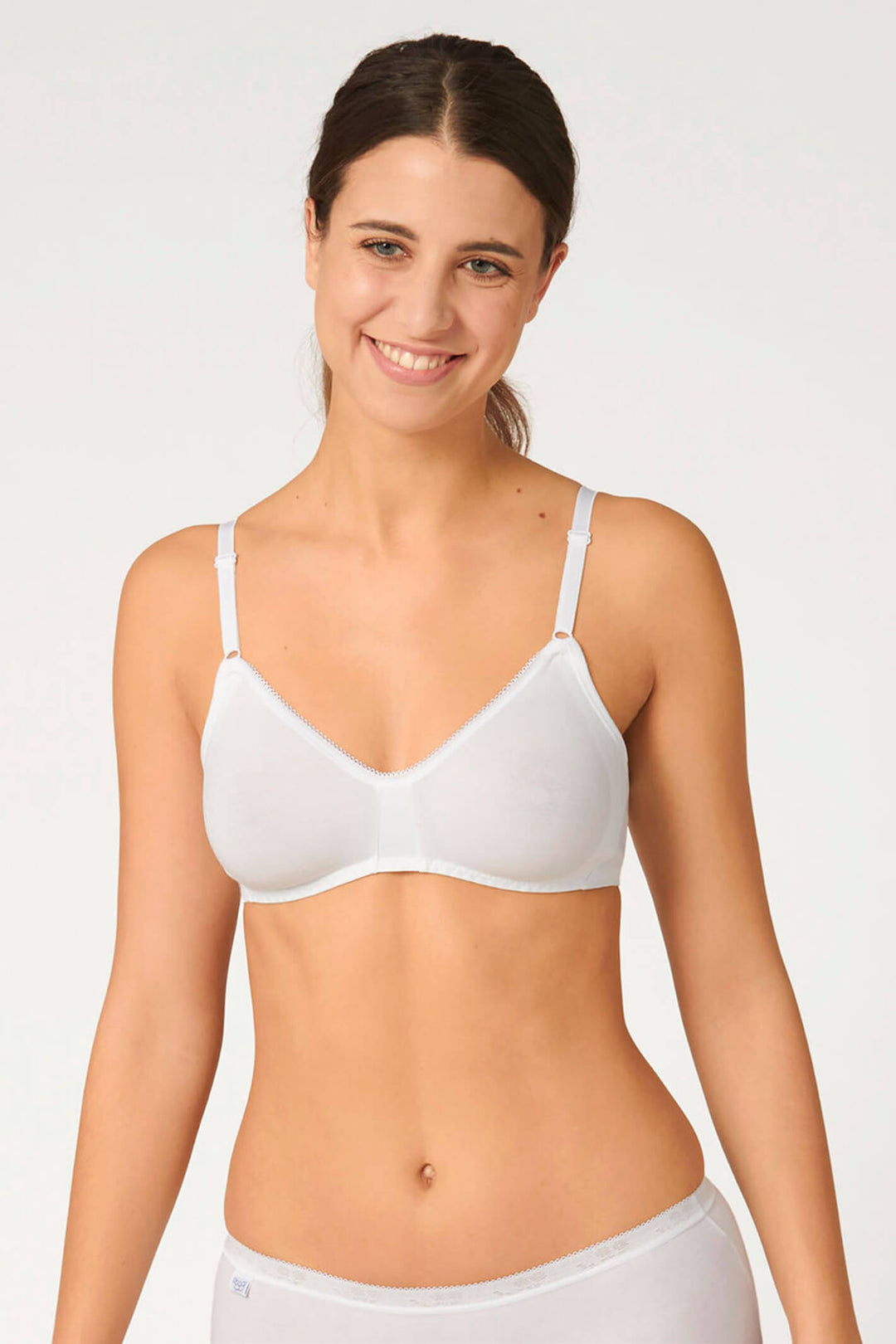 Sloggi Basic+ N White Bra 10007642 0003 - Shirley Allum Boutique